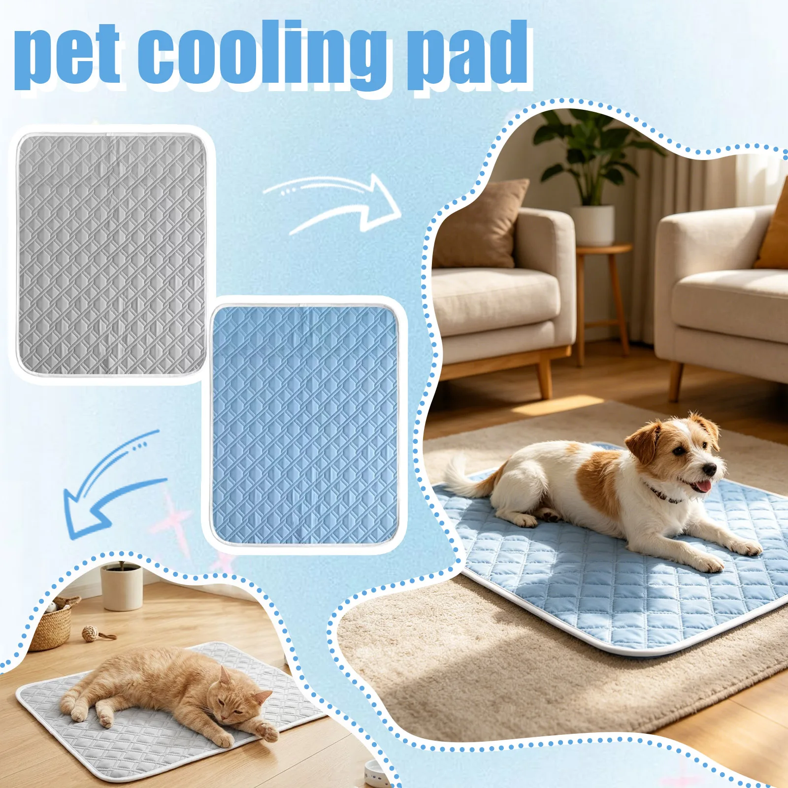 Dog Cooling Mat Summer Pet Cold Bed For Small Big Dogs Pet Accessories Cat Durable Cat Ice Pad