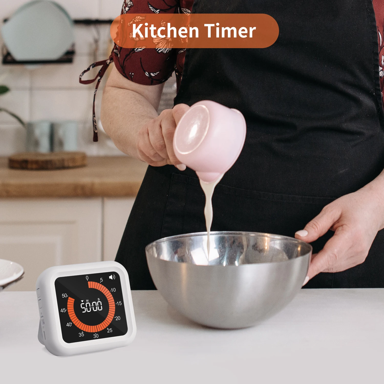 Neuer Dreh-Timer Silent Visual Analog Timer für Kinder und Erwachsene Alarm Stunden zähler für Küche Innen Lesesaal Zeit manager