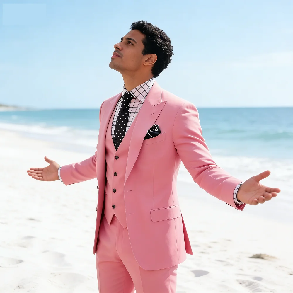 

Roxo Intelligent Casual Lapel Tuxedos for Men Slim Fit Solid Smoking Customizable Boys Tuxedo Suits for Men