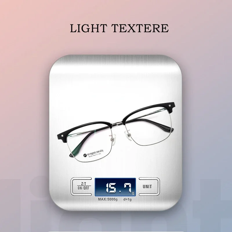 OLLYMURS nuevo marco de gafas cuadradas de negocios Retro ultraligero miopía decorativa gafas graduadas ópticas marco hombres M224