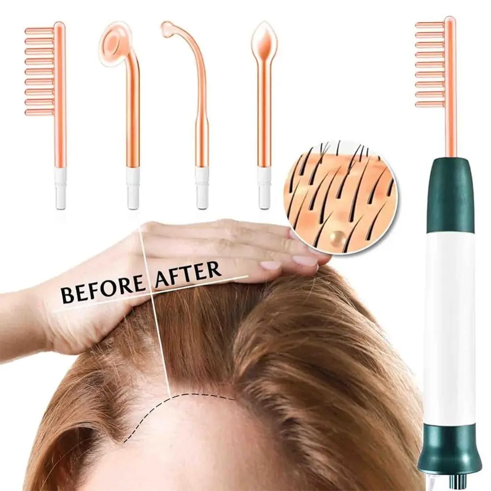 Nuevo Paquete de peine Vortex para nutre las raíces del cabello, alta frecuencia, 4 ajustes, varita para el crecimiento del cabello Vortex, varita Facial fácil de usar, cuidado del cabello