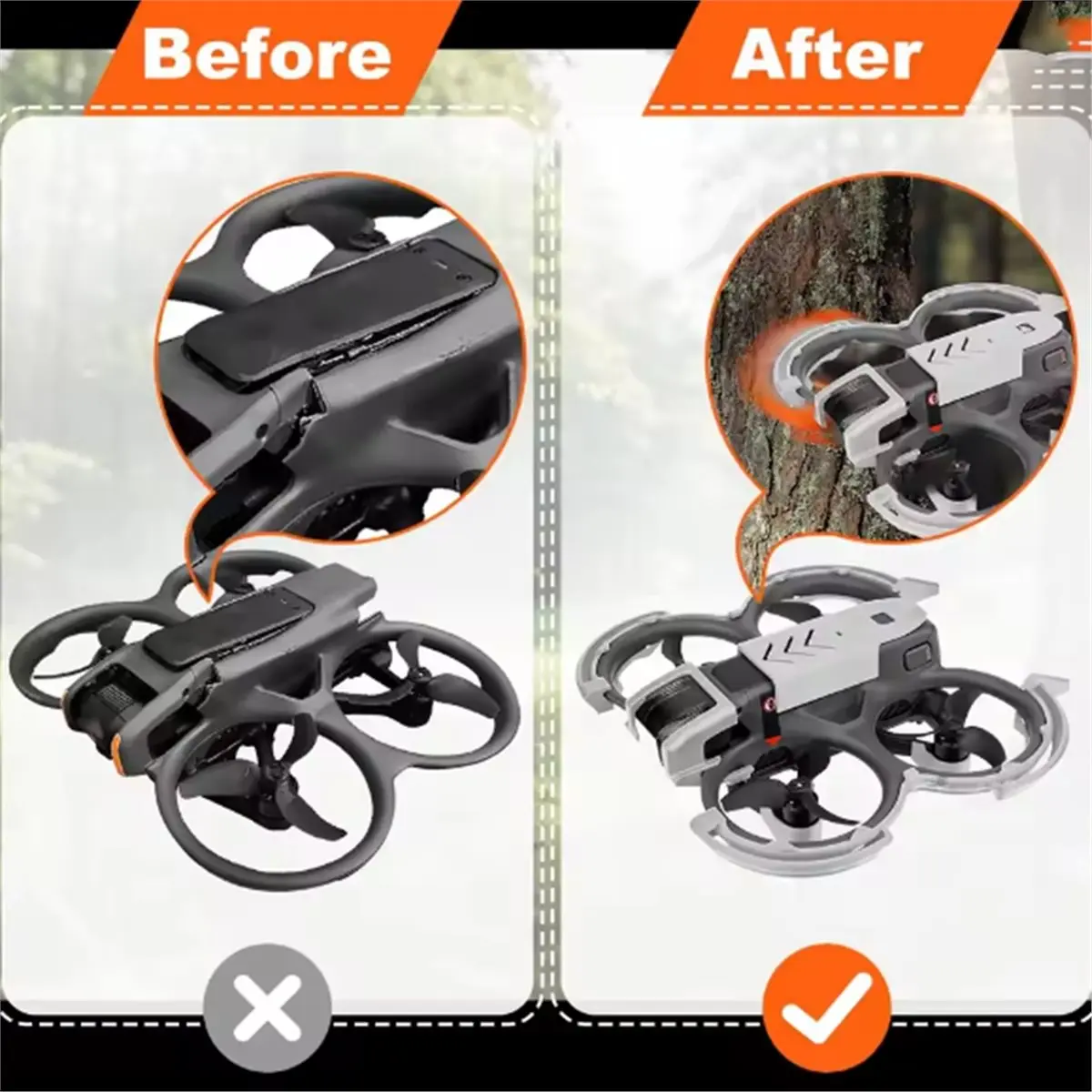 New Electronics For Avata 2 Drone Protective Set Camera Gimbal Guard Anti-Collision Bumper Propeller Landing Gear Protector