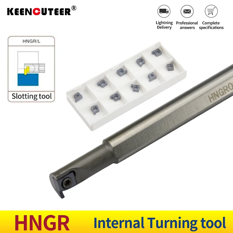 KEENCUTEER HNGR HNGR08J06 HNGR10K08 High Speed Steel Tools Inner Diameter Groove Turning Tool Boring Bar Carbide Insert