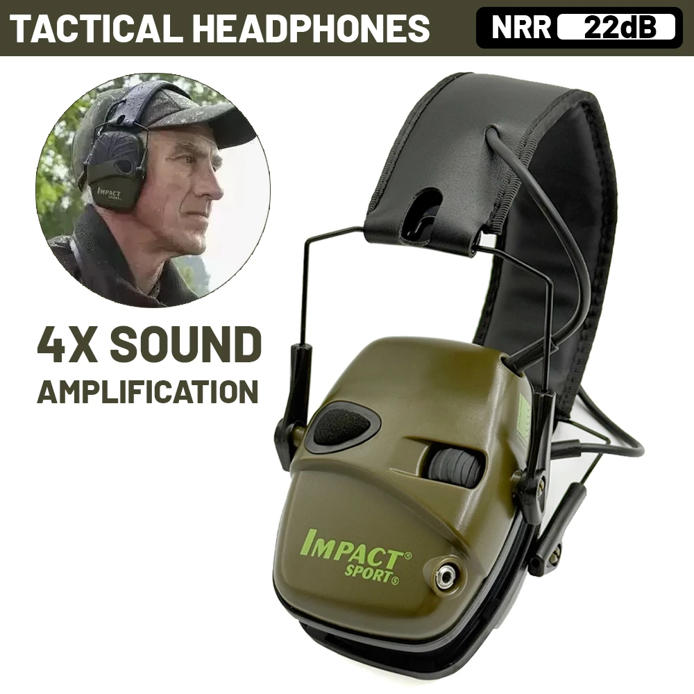 Shooting Earmuff Amplification Anti-noise Sound Protective Headset Hunting Headphone Tactical Hearing Protector Outdoor Activity