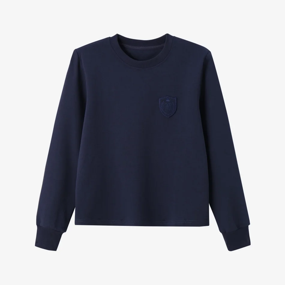 AS AW26 Trendy embroidered Crewneck Long Sleeve Top women's wear