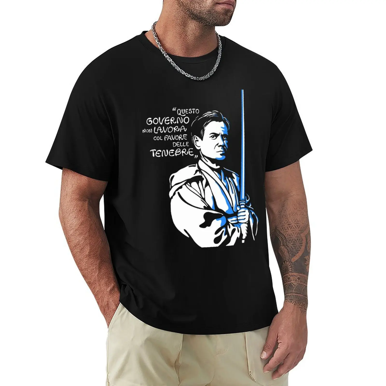 Giuseppe Conte vs Tenebre T-Shirt Big Size Short Sleeve Casual Top