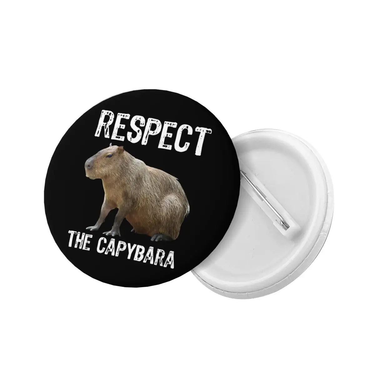 Respect The Capybara Funny Rodent Capibara Soft Button Pin Custom Fashion Pinback Badge Brooch Friends Gift