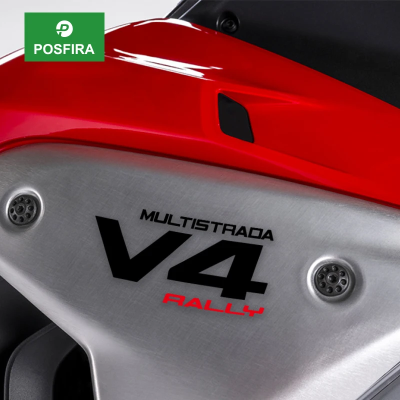 

POSFIRA Vinyl Motorcycle Sticker Waterproof Logo Decal Decorative Stickers for Ducati Multistrada V4 Rally Accessories 2023-2024