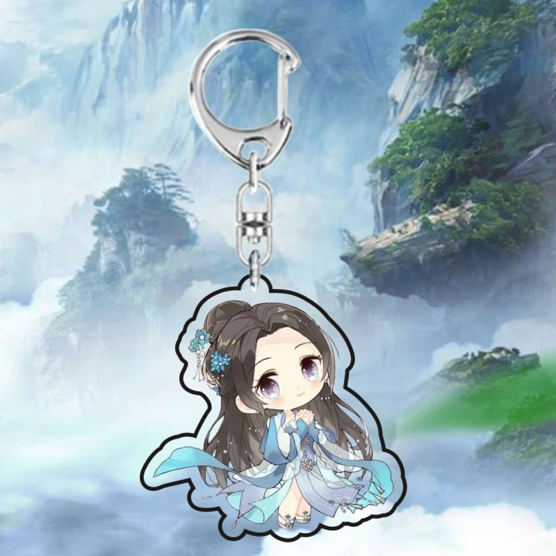 Anime Renegade Immortal Acrylic Pendant Keychains WangLin LiMuWan Accessories Car Key Chain Key Ring Phone Bag Hanging Jewelry