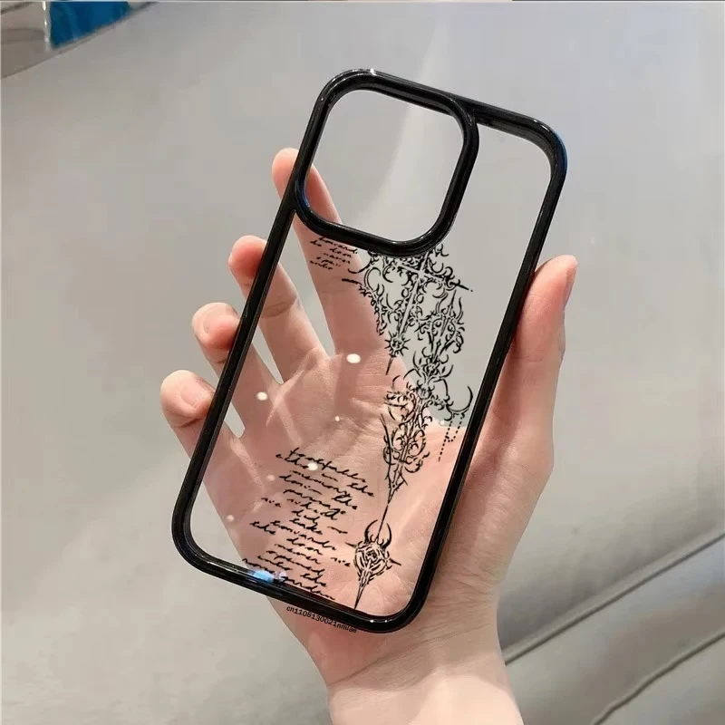 Image 4: Coque de téléphone transparente motif croix gothique pour iPhone 17 16 15 Pro 14 13 11 12 Pro Max Air 16E X XR XS Max 7 8 Plus SE