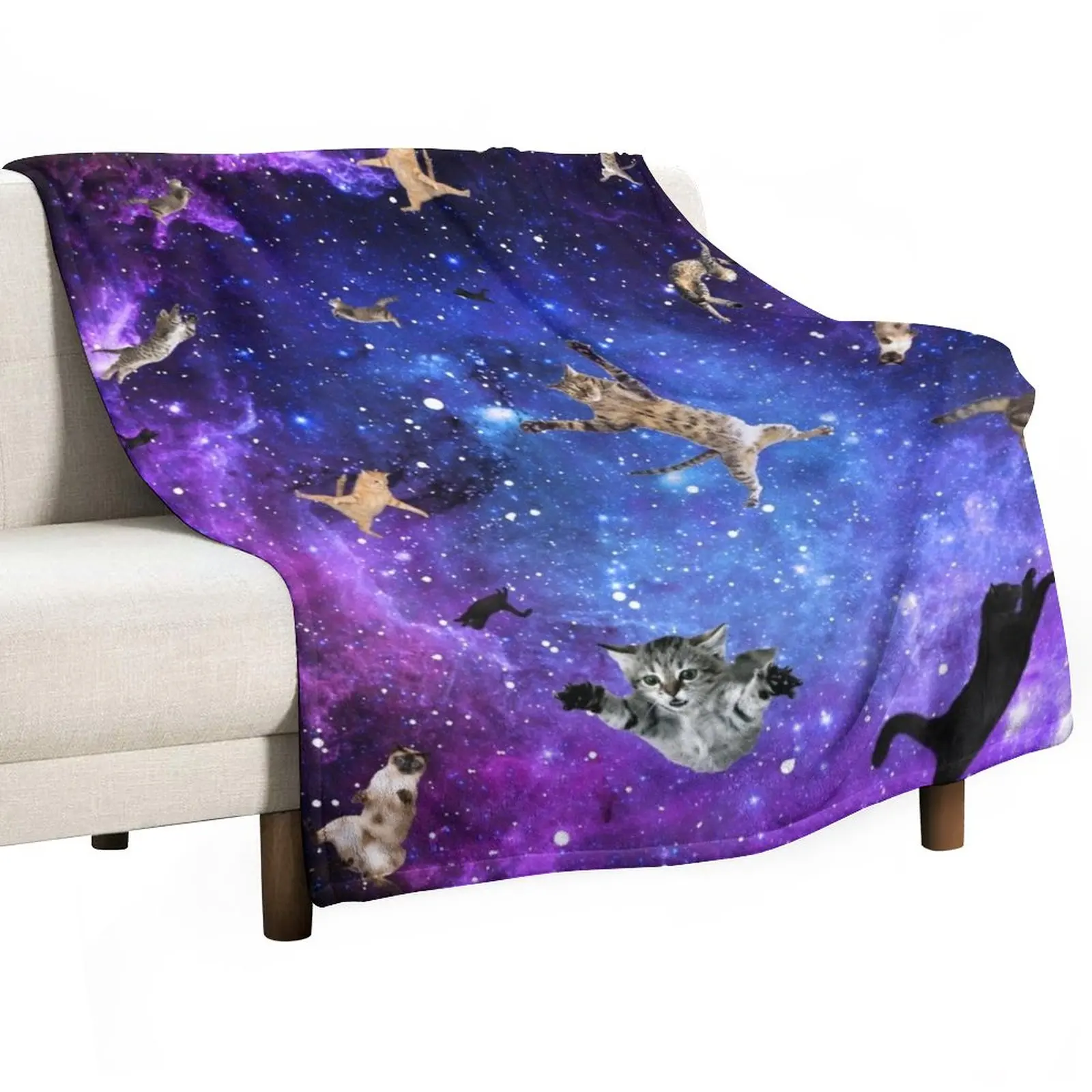 

Space Cats Throw Blanket Blankets Sofas Of Decoration Decorative Sofa Blanket Blanket Sofa