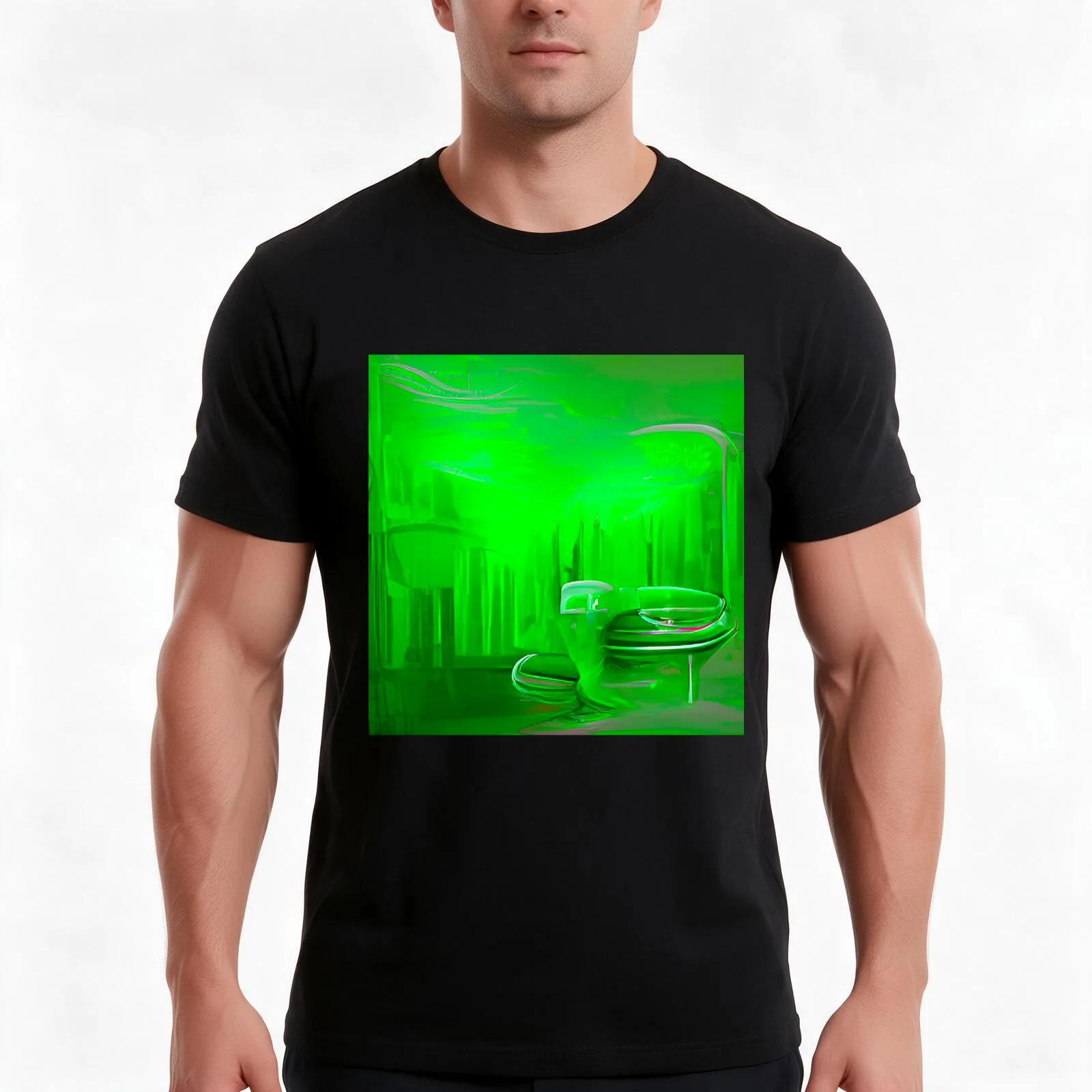 Emerald Elegance: Intricate Green Pattern Design T-Shirt, Summer Casual Cotton Tee, Oversized Streetwear Tops, Unisex Men Women