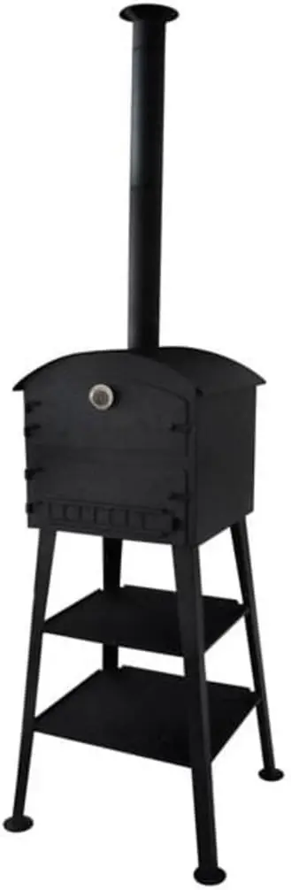 

Outdoor Pizza Oven Charcoal-Fired With 2 Fireclay Stones For Garden Chimney Bbq Smoker Bread