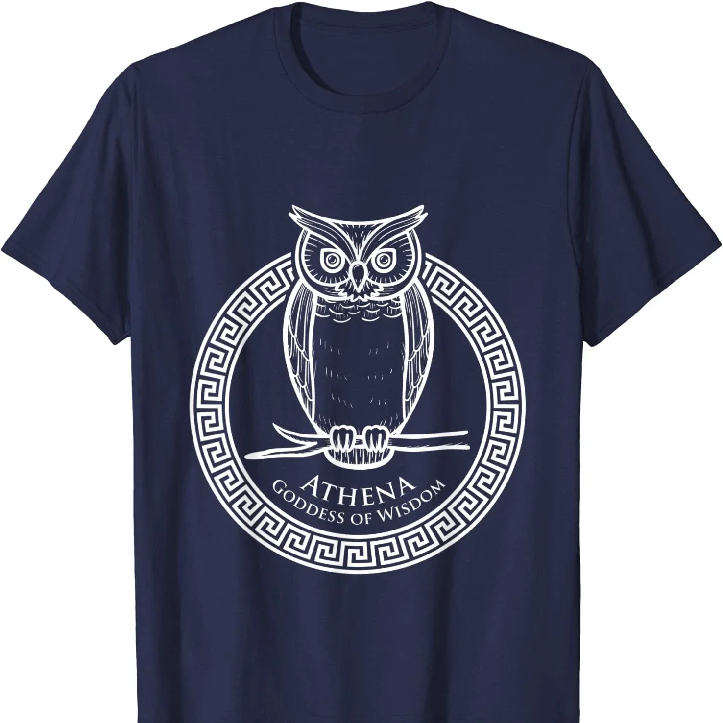 Athena, the ancient Greek goddess of wisdom, Greek myth T-shirt. Short sleeve casual T-shirt loose