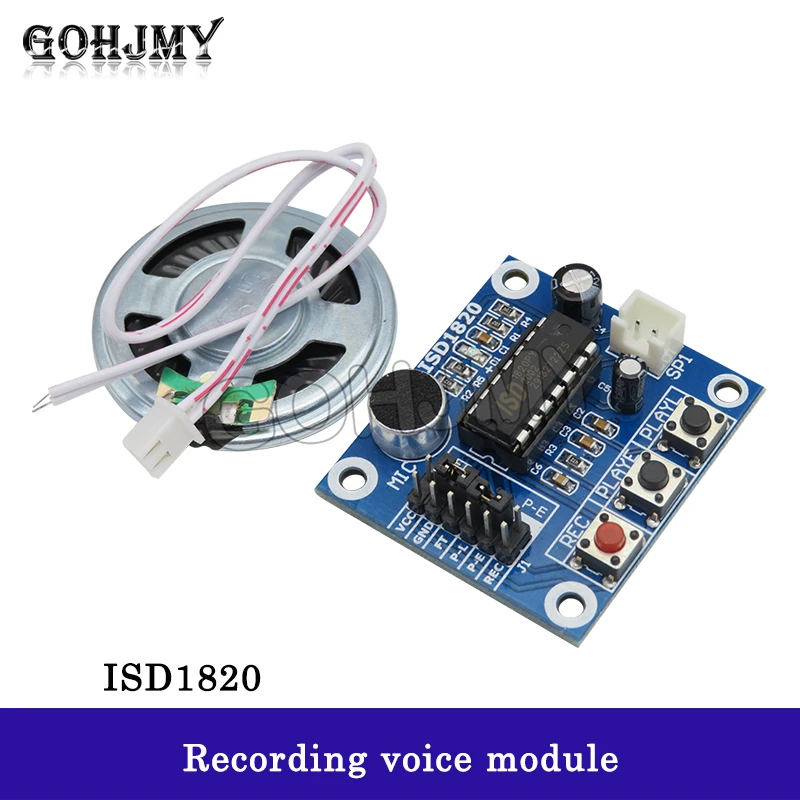 ISD1820 recording voice module voice module recording and playback voice module board with microphone 0.5W speaker