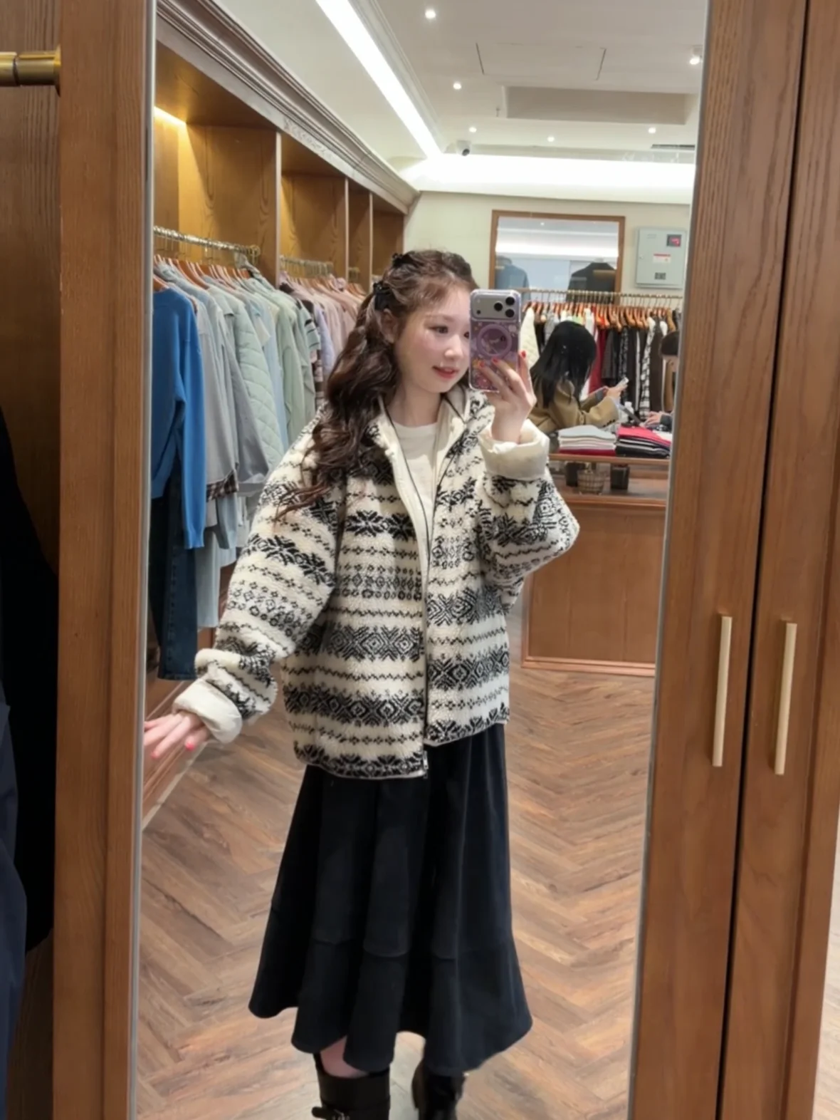 

Американский ретро-пальто из овечьей шерсти, женское, осенне-зимнее, новая дизайнерская модель, омолаживающая верхняя одежда