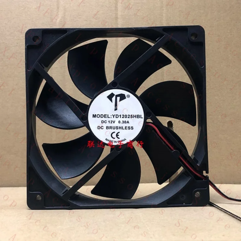 

F YD12025HBL DC12V 0.3A 120*120*25MM 12CM Inverter Case Cooling Fan
