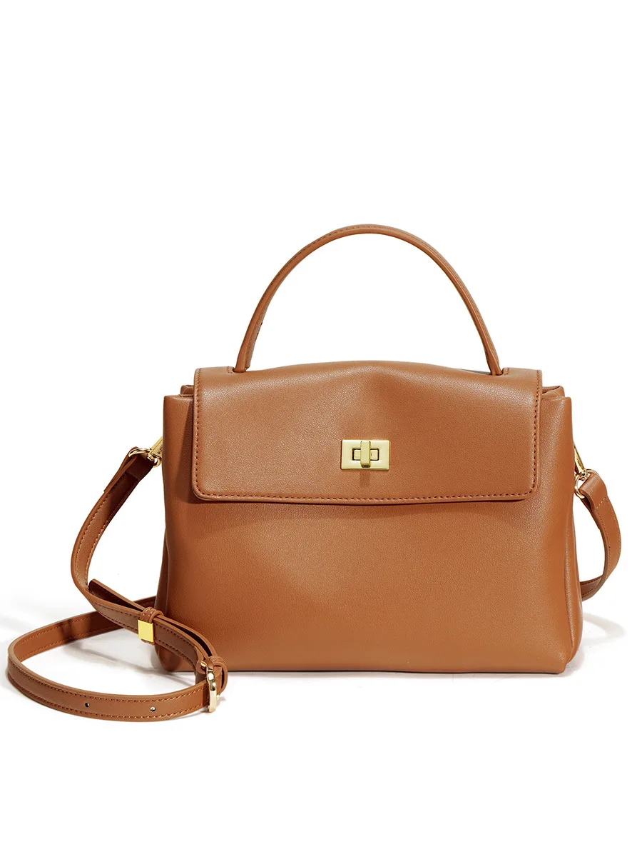 Real Genuine Leather Women\'s Handbag Elegant Design Premium Shoulder Bag Large Capacity Adjustable Strap