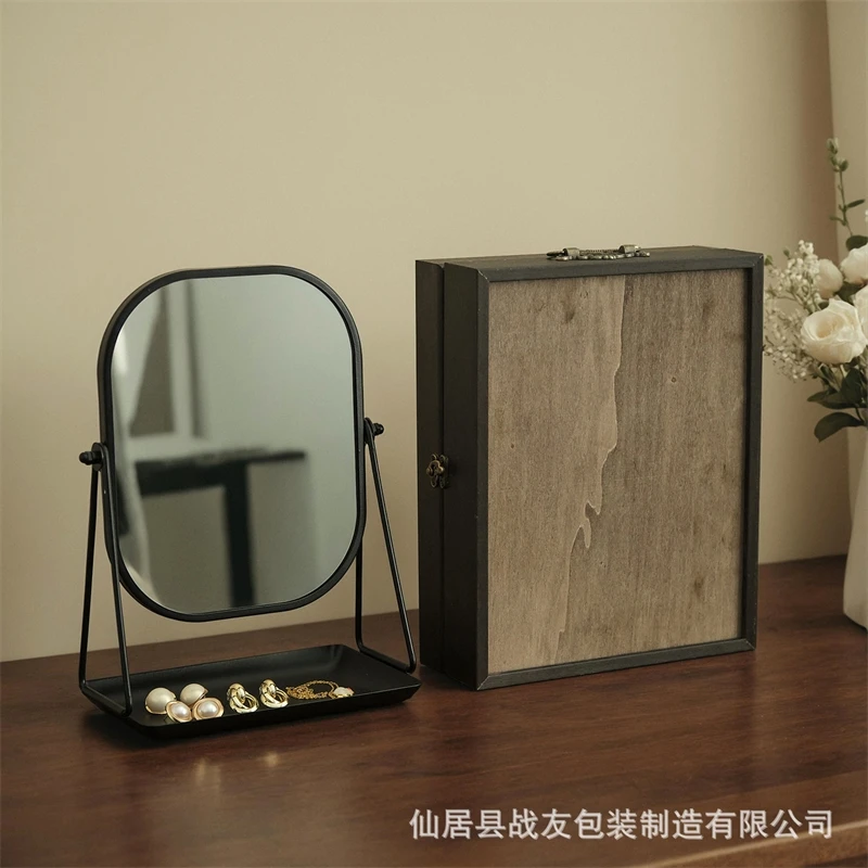Metal Pink Makeup Mirror Luxury Box Korean Style Cute Elegant Vanity Table Decor For Women Teens Birthday Anniversary Gift
