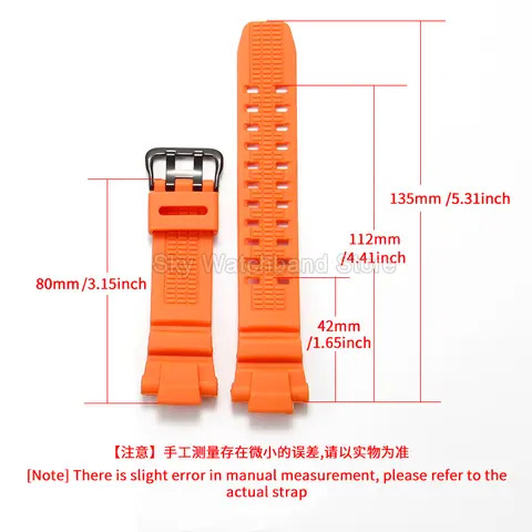 Correa de reloj de silicona resistente a las manchas para Casio G-SHOCK Air Collection GW-3500/G-1200, correa con hebilla de acero inoxidable de tamaño especial