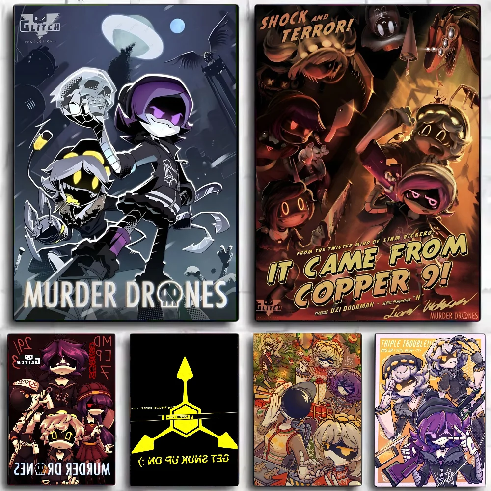 M-القتل D-طائرات بدون طيار الضمان ل القبض على المشارك ملصقات الفن جداريات حائطية ديكور لعبة غرفة ديكور الهدايا Kawaii HD اللوحة سيارات القط