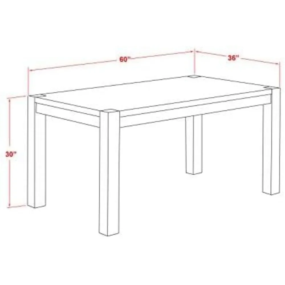 Dining Tables Contemporary  - Rectangle Rustic Wood , 36x60 Inch,60