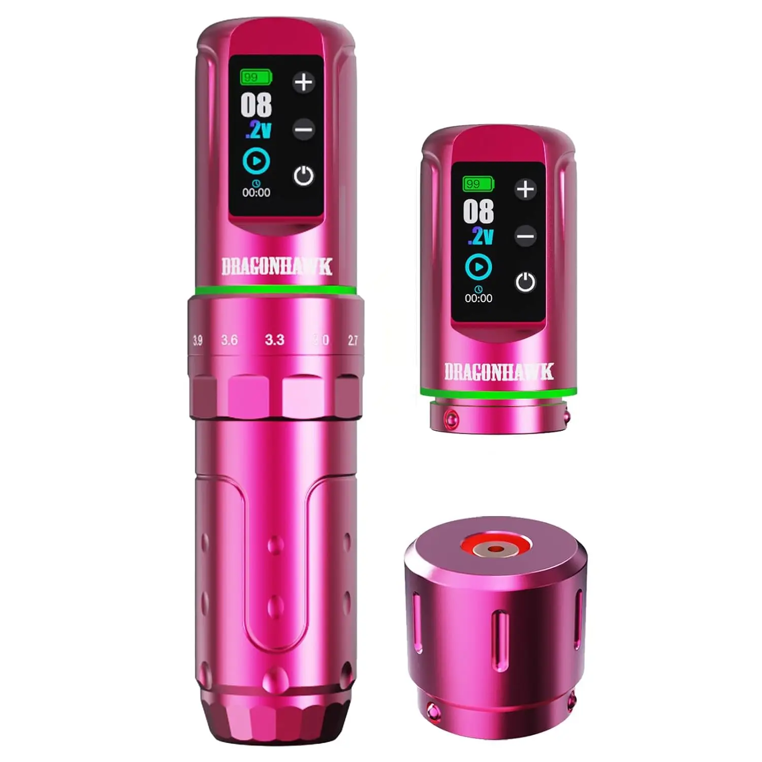 

Cordless Rotary Tattoo Pen Machine, Powerful Motor, 7 Strokes Length, 2000mAh Battery, Pink Color for Professional Artists