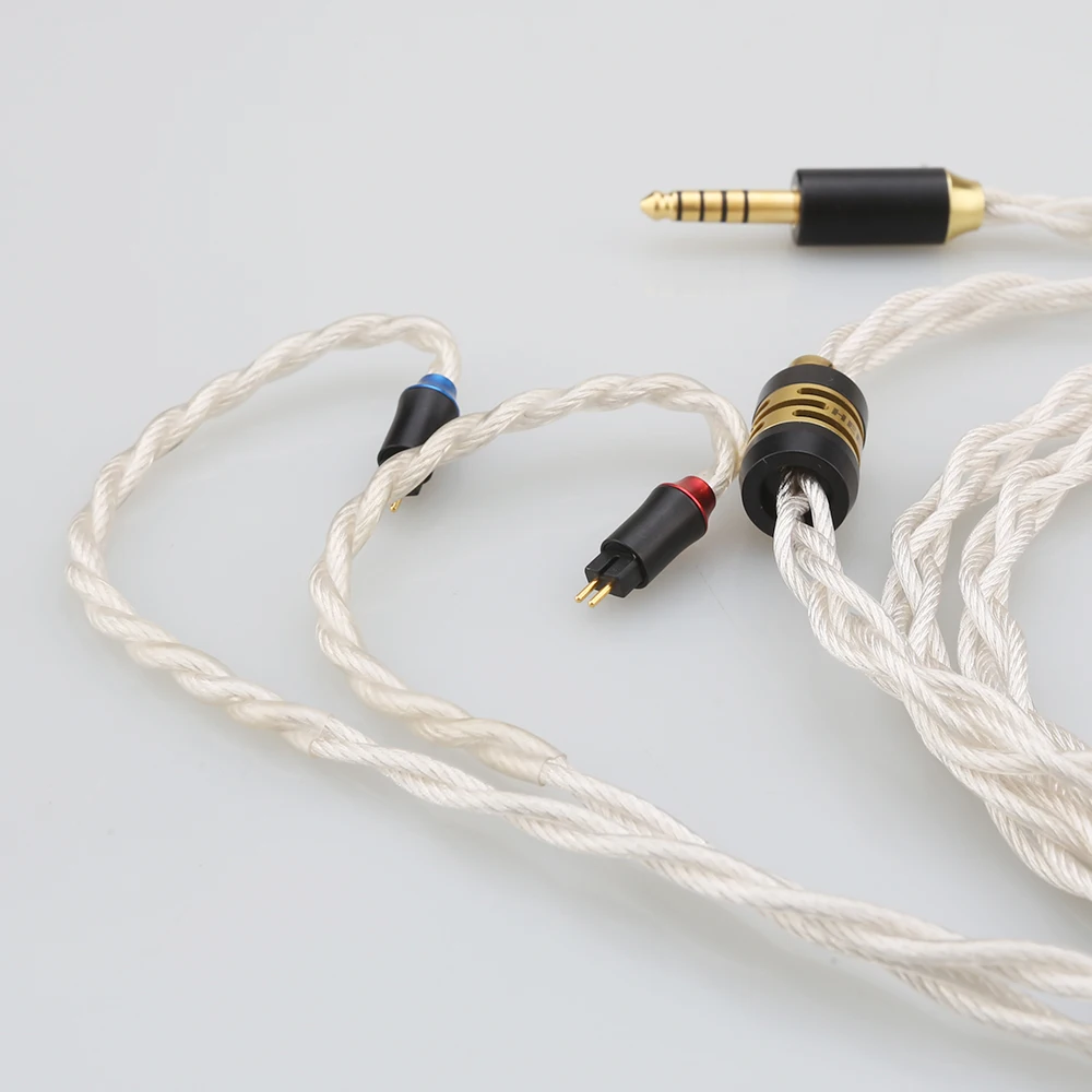 Кабель для обновления наушников 1,2 м, золото, серебро, плаладия, медь, усовершенствованный элемент, гибридный кабель MMCX/QDC/0,78 2-контактный для EDX Pro ZSN CRA ZE