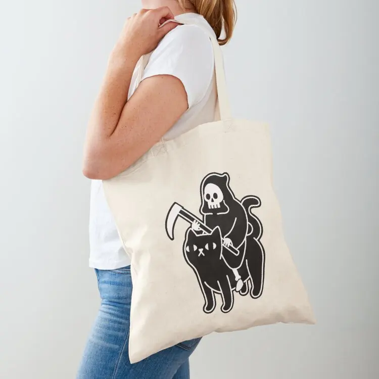

Death Rides A Black Cat Tote Bag Eco bag sacs de shopping great bag Reusable bags