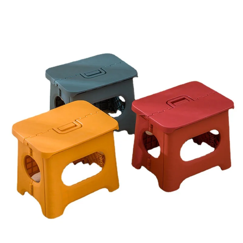 Thickened Plastic Folding Chair Adult Household Train Maza Folding Small Stool Outdoor Portable Fishing and Camping Chair