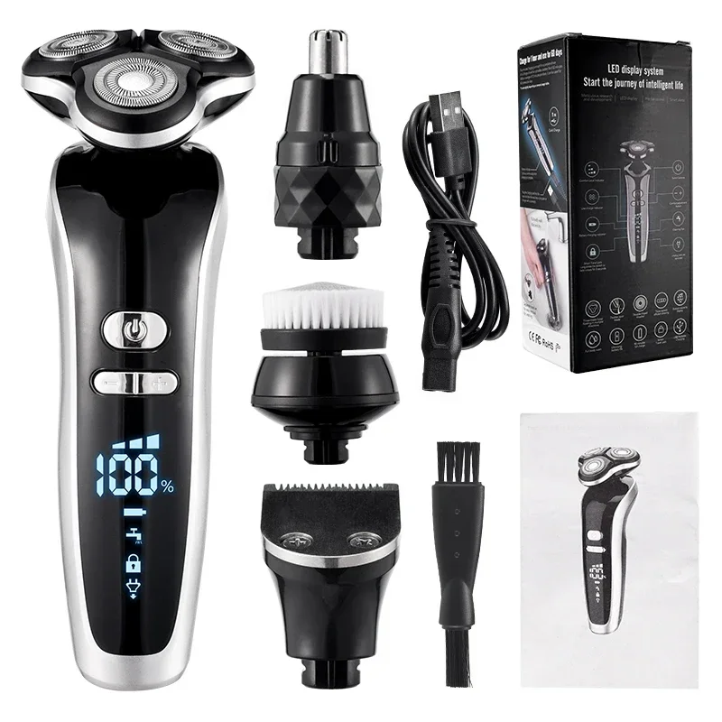 New Electric Shaver For Men 4D Electric Beard Trimmer USB Rechargeable Professional Hair Trimmer Hair Cutter Adult Razor For Men