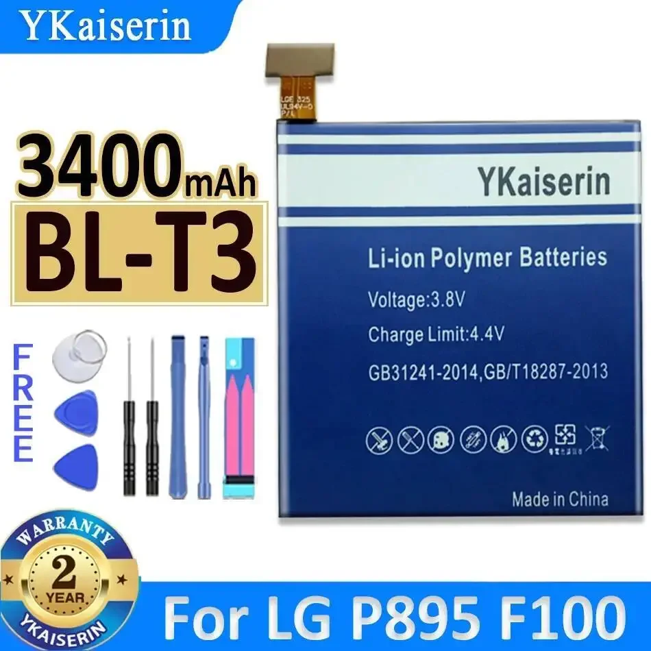 

BL-T3 High Compatibility For LG Optimus VU P895 F100 F100L F100S VS950 Durable 3400Mah Mobile Phone Battery