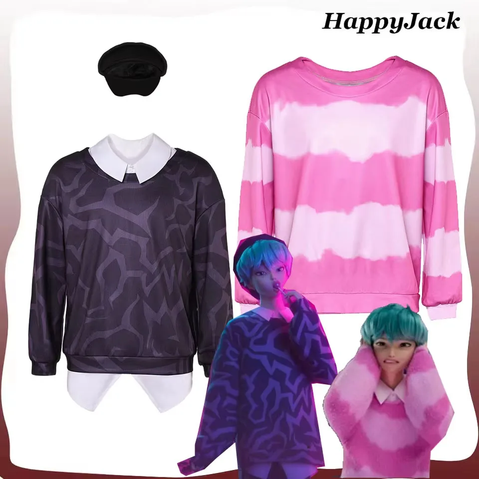 

Saja Cosplay Boys Baby Hoodie Shirt Costume Demon Hunter KPop Adult Men Sweater Tops Male Halloween Carnival Party Disguise Suit