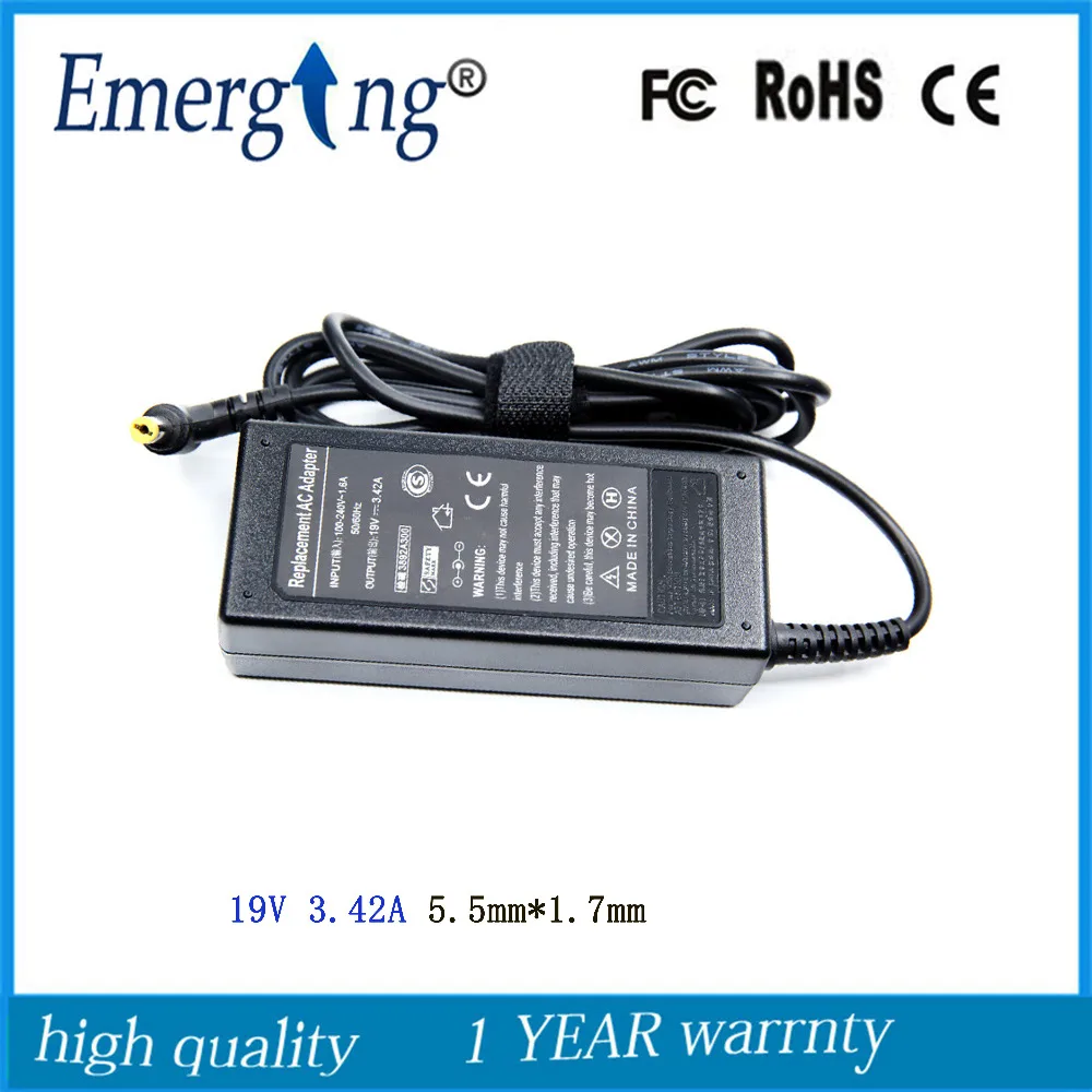 65W 19V 3.42A 5.5*1.7mm New AC Laptop Adapter For Acer  A0652R3B 4755G 5520G PA-1650-86 V3