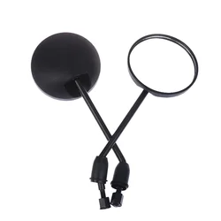 Motorcycle Mirrors Universal 8mm Scooter E-Bike Cafe Racer Retro Rearview Mirrors Adjustable HD Vision ABS Round Side Mirror