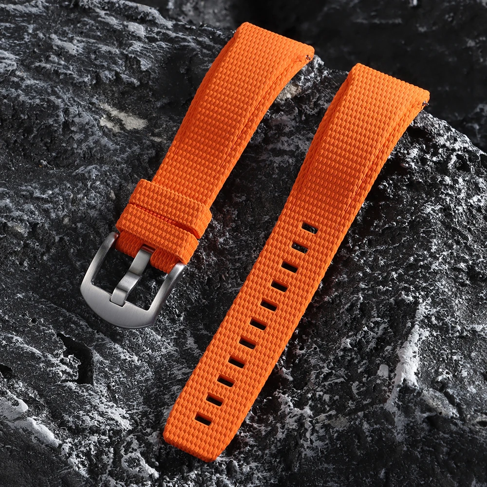 Neues Gebogenes FKM-Gummi-Uhrenarmband mit Schnellverschluss für Omega, Rolex, Seiko, Longines Herrenuhren 20mm 21mm 22mm