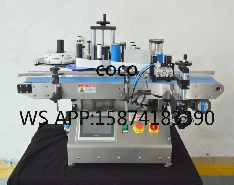 Small Desktop Automatic Sticker Labeling Machine for Round Bottles with Date Code Printer