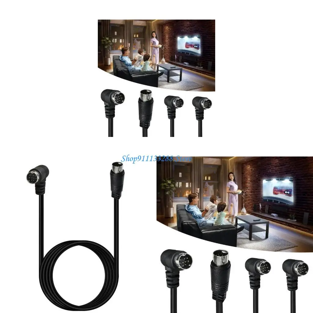

G88D S Video 9Pin Cable Male to Male mini DIN 9 Needle S Video Line Ensuring Clear And Smooth Auditory Visual Experience