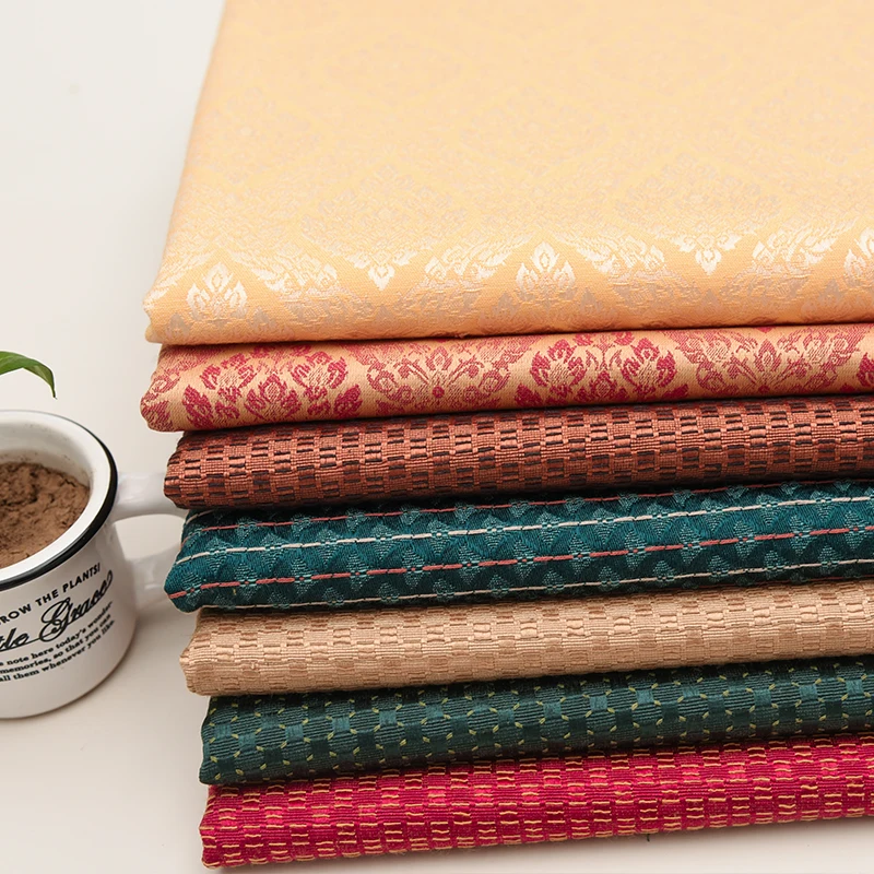 Sofa Fabric European-Style High-Grade Jacquard Cloth Soft Bag Background Wall Cloth Cushion Pillow Clothing Craft Fabric