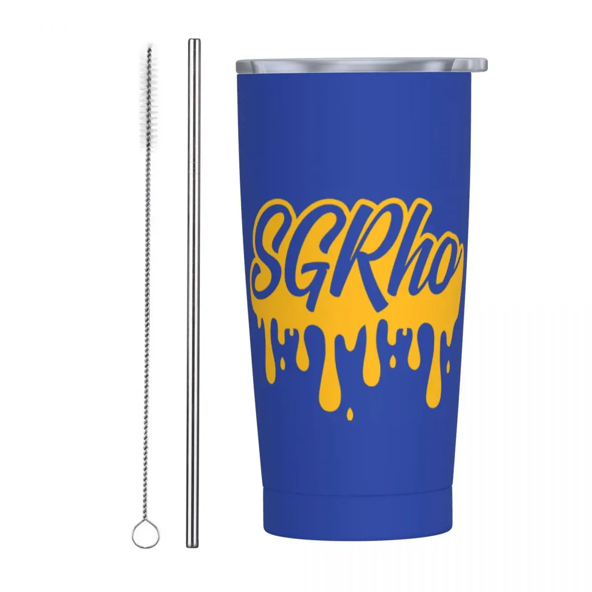 Sigma SGR Gamma Rho Insulated Tumbler, 20oz Tumbler with Lids and Straws Stainless Steel Vacuum Travel Mug Coffee Cup