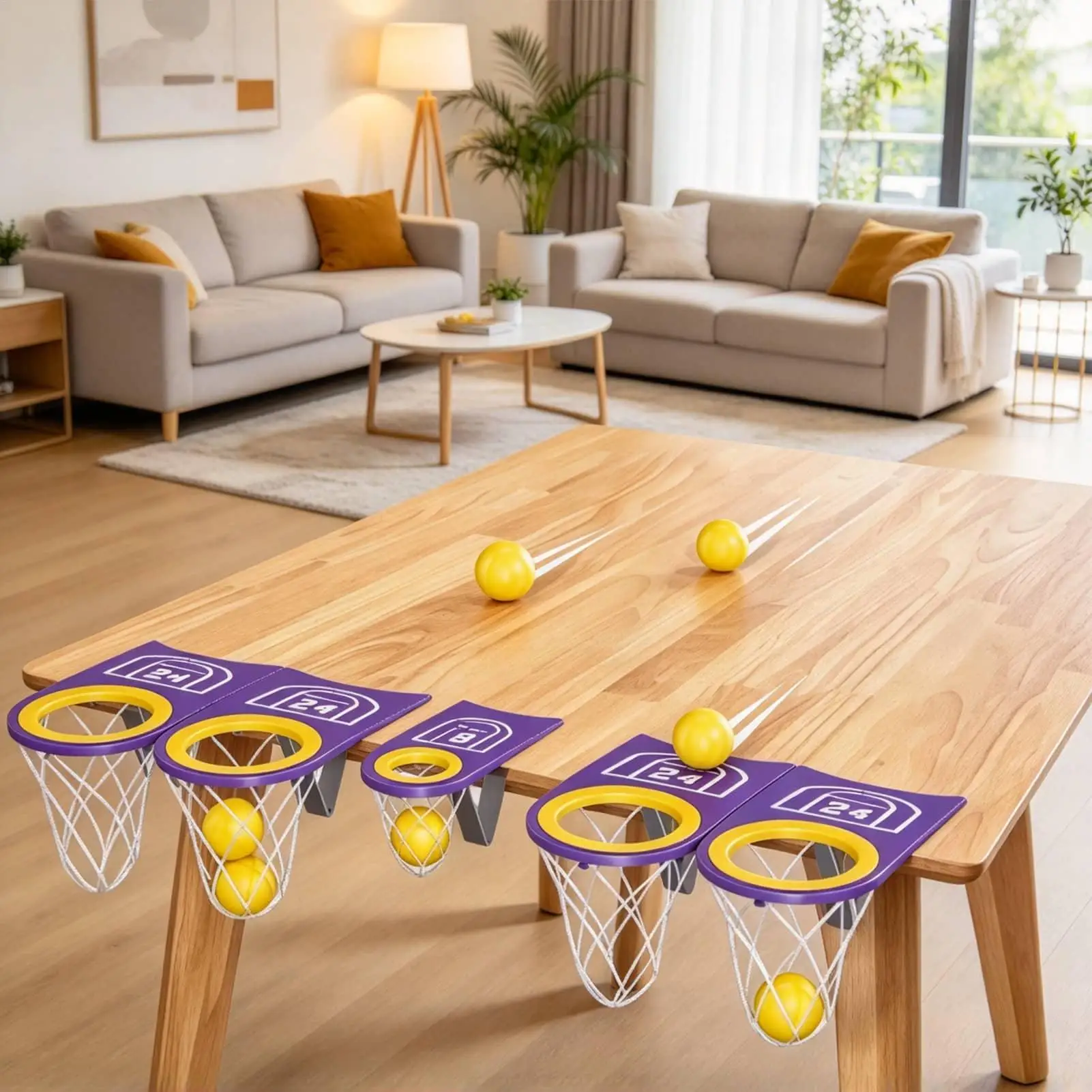 Tabletop Basketball Multiplayer Table Hoop Sports Battle Goal Toy Basketball Desk Game For Youth Aged 15–35 Home Living Room