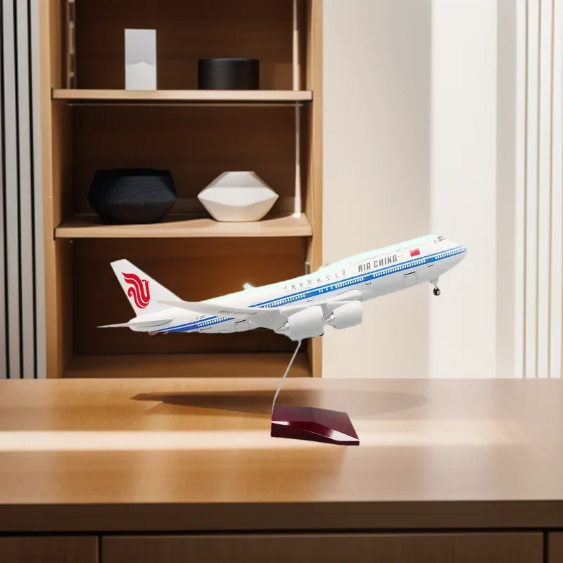 

1:150 Model Planes Air China 747 With Wheel Led Light Resin Diecast Airplanes For Toys Boy By Aviation