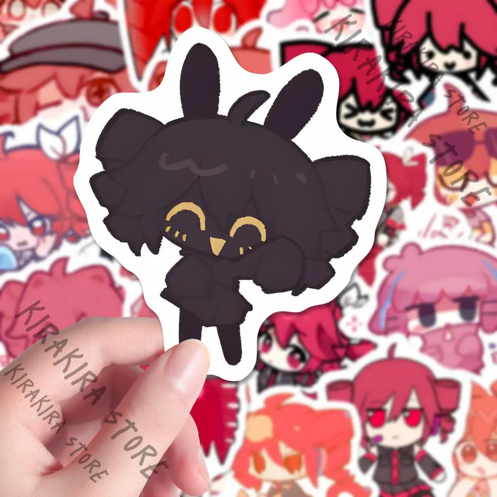 

Kasane Teto Q Version Cartoon Cute Sticker Decorate Phone Anime Cosplay Waterproof Stickers Pinup Picture Accessory 57pcs