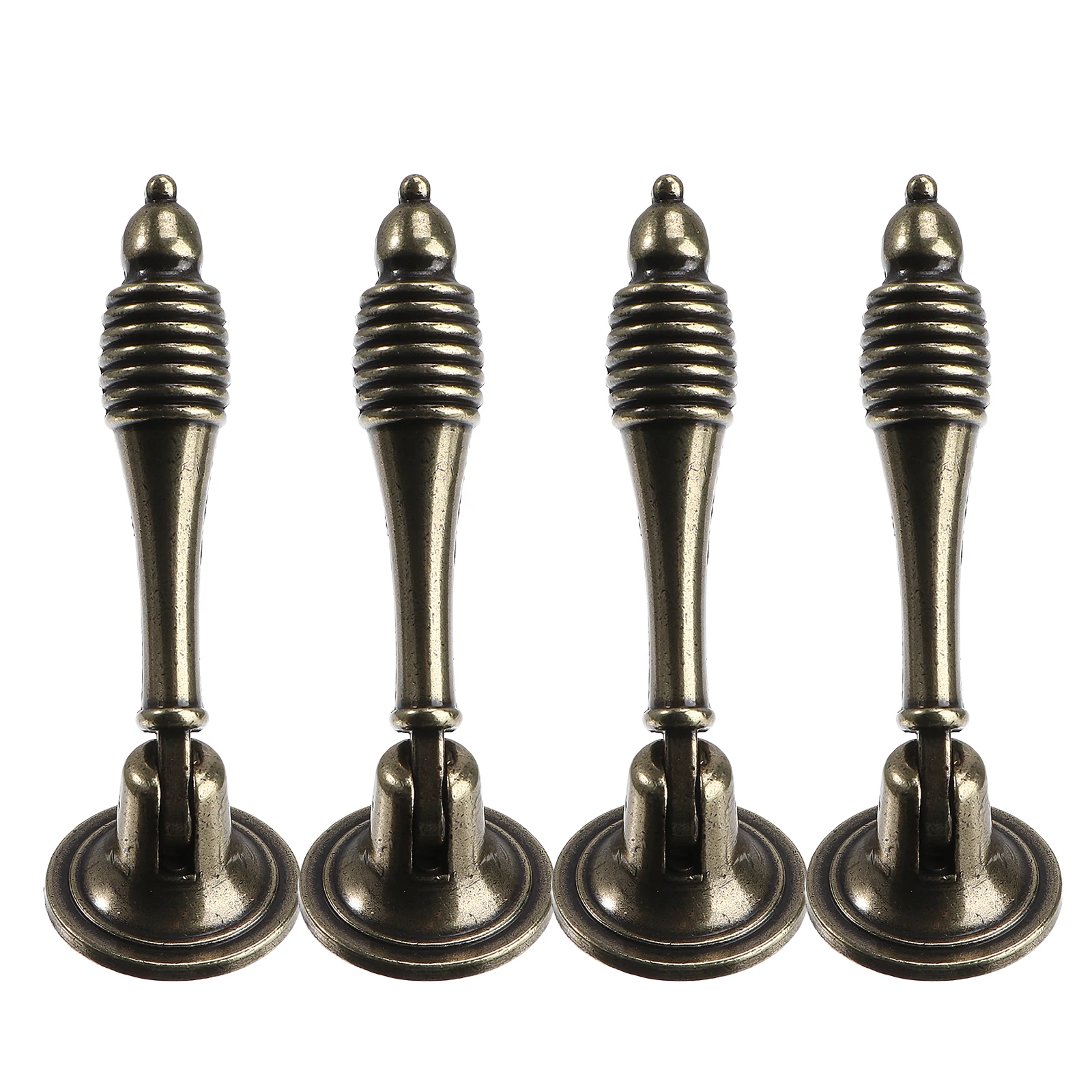 

4pcs Zinc Alloy Handle Durable Decorative Door Pull Retro Furniture Knob Unique Drawer Pull Ring Stylish Handle For Wardrobe