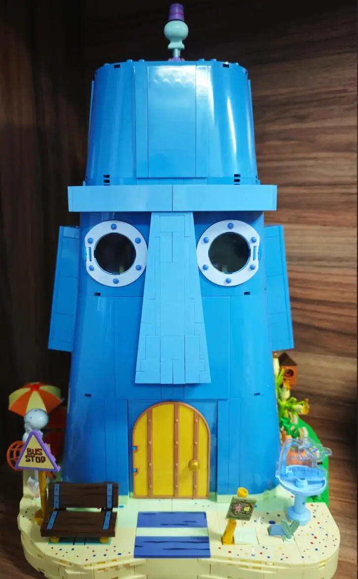 

Heavyweight AREAX Brick District SpongeBob SquarePants Plankton's Statue House AssemblyToyBuilding BlocksMystery Box New Release