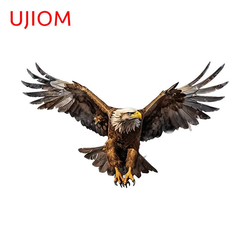 UJIOM Premium Natural Eagle Wall Sticker Fashion Funny Occlusion Scratch Ingenious PVC Decal Suitable For Game Room Decor