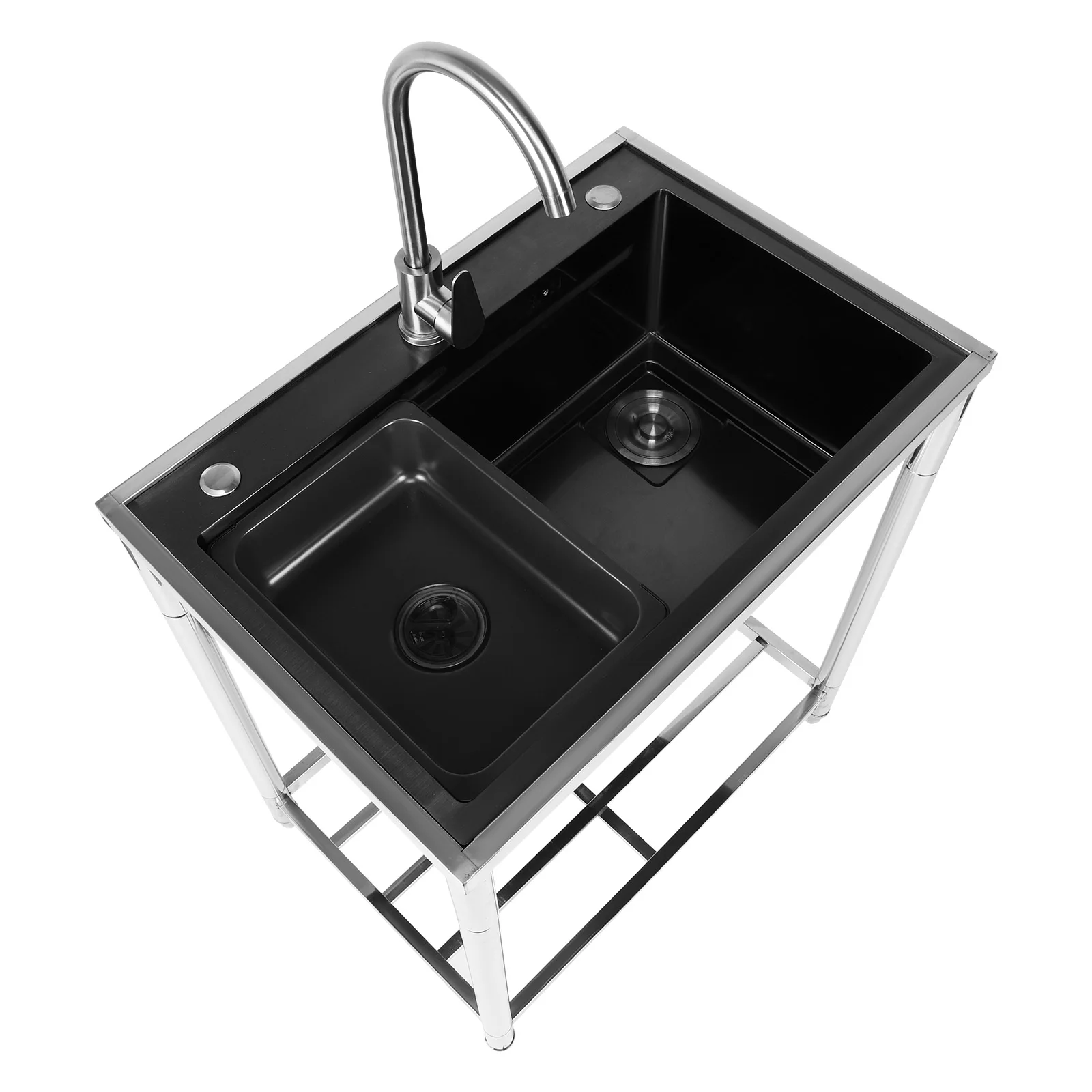 

Stainless Steel Utility Sink Adjustable Stand Multifunctional Sink Rust Proof for Kitchen Bathrooms Laundry Room