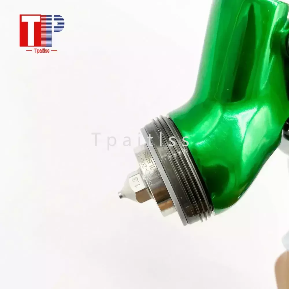 Tpaitlss green Spray Gun LITE 1.3mm Nozzle 600ml cup LVMP Car Pain Tool for Varnish and primer