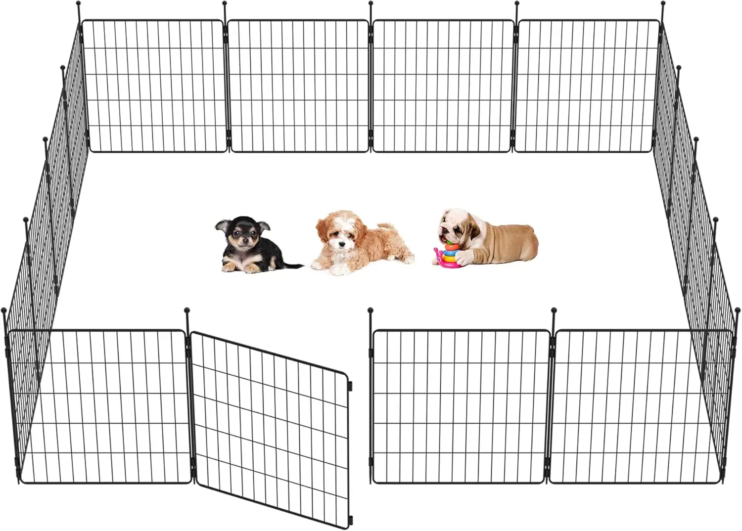 

MiniPaws Dog Playpen Designed for Puppies/Small Dogs, Expandable Dog Pen for Indoor/Outdoor Use, 24 inch 16 Panels