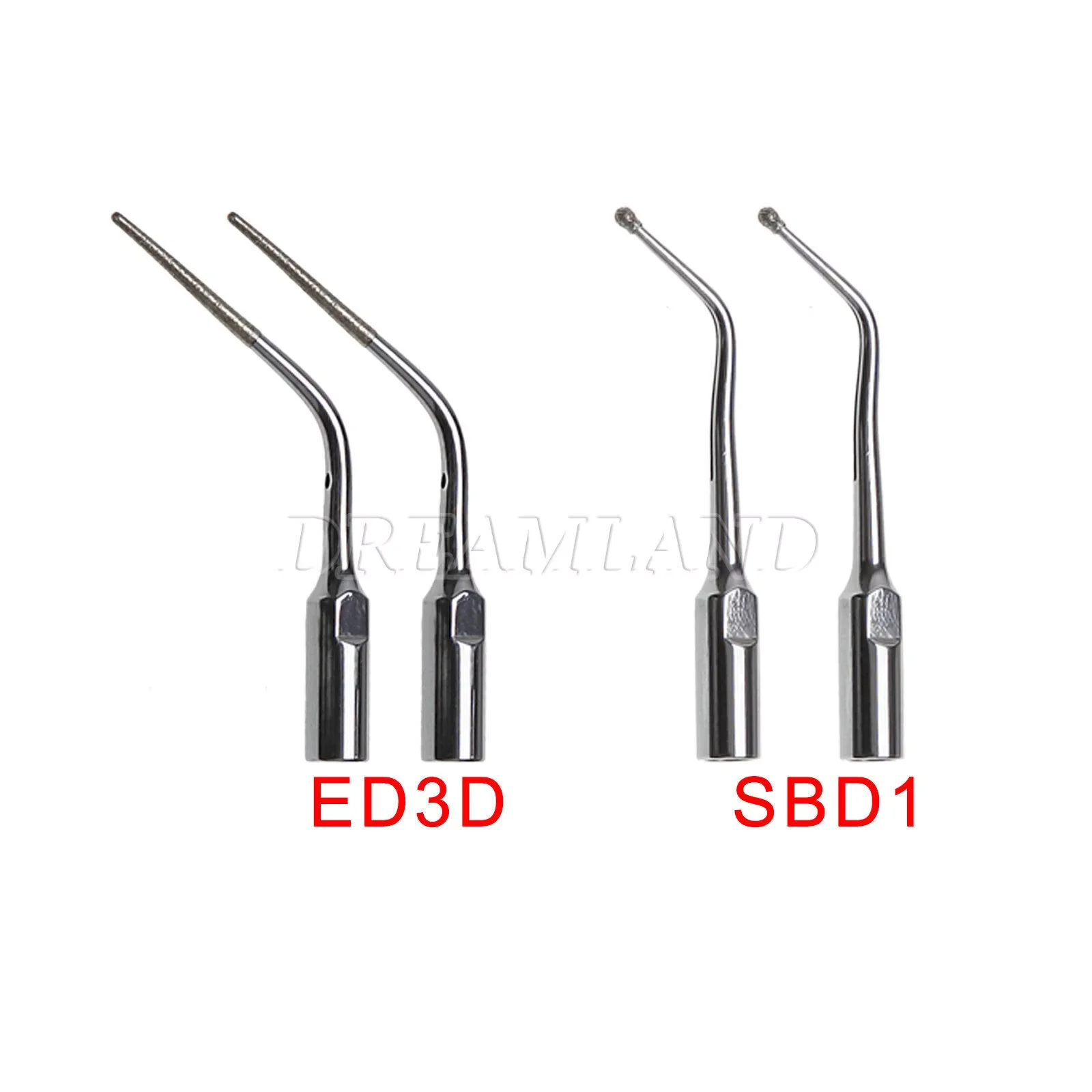 4PCS Dental Endo Cavity Diamond Tips SBD1 ED3D For SATELEC DTE Ultrasonic Scaler